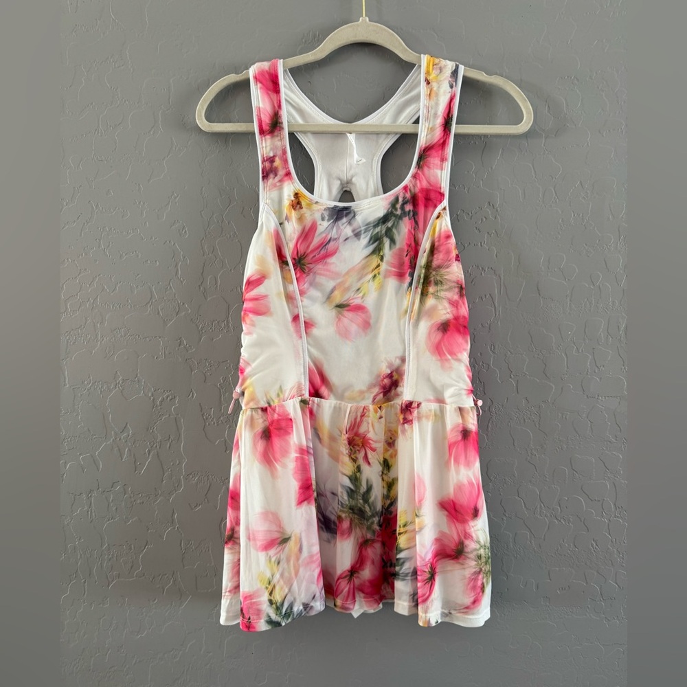 Anthropologie Daily Practice M/P Floral Ruched Open Back Romper Dress - Picture 2 of 12
